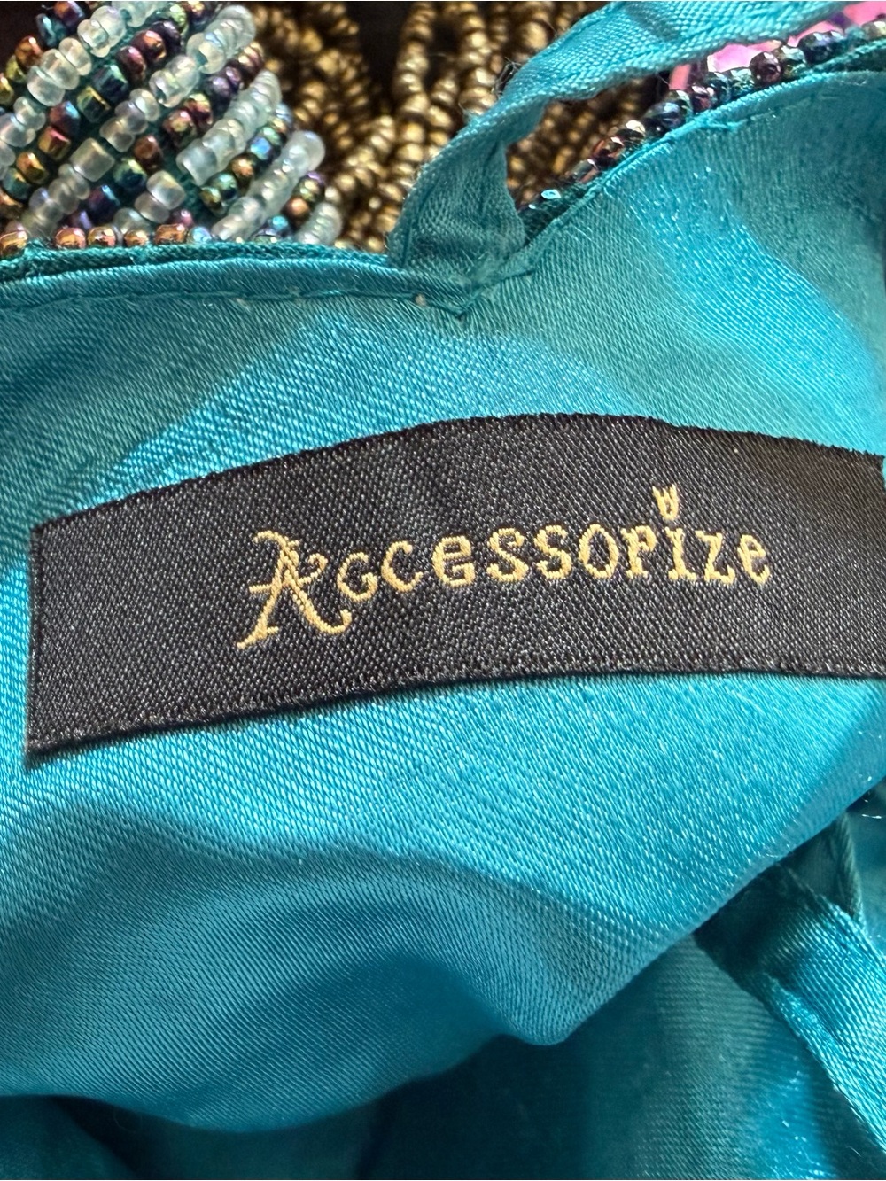 Fancy purse, multicolored beaded and sequined shoulder bag by Accessorize - Picture 8 of 11